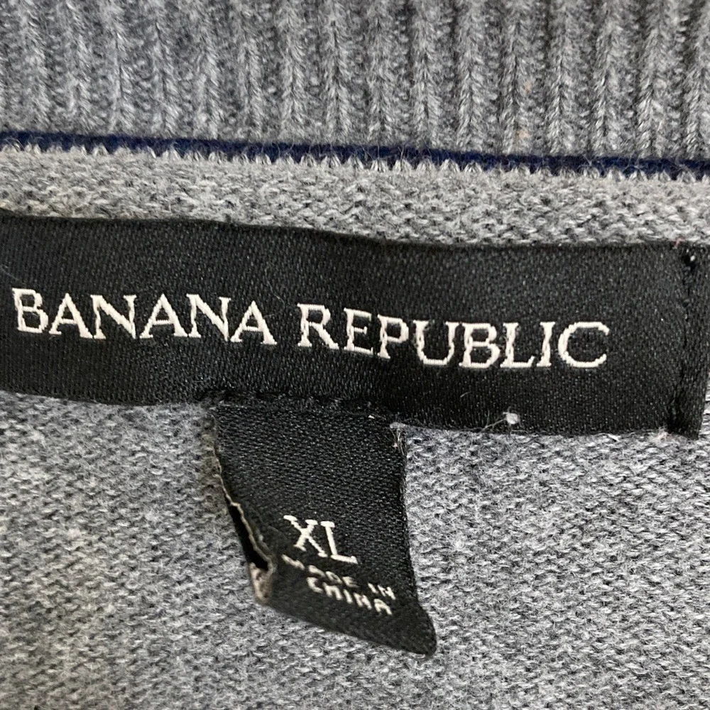 Banana Republic Men's Gray Button Up‎ Cardigan Sweater Size XL Grandpa Classic